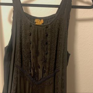 Vintage black dress with fine detailing